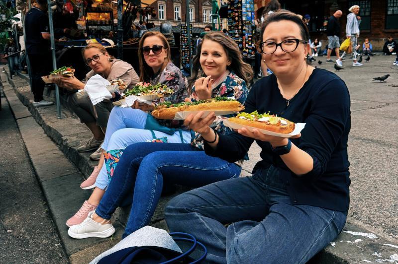 Academics from NBU sampling local cuisine in Kraków Poland