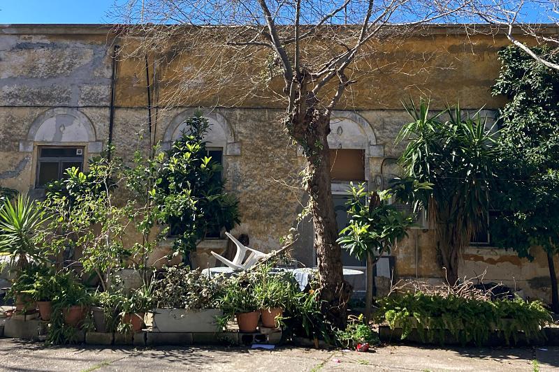 A walled garden on Rhodes, Greece