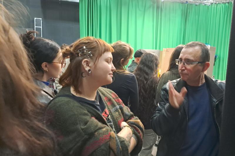 Students from USWPS tour the animation studio at NBU
