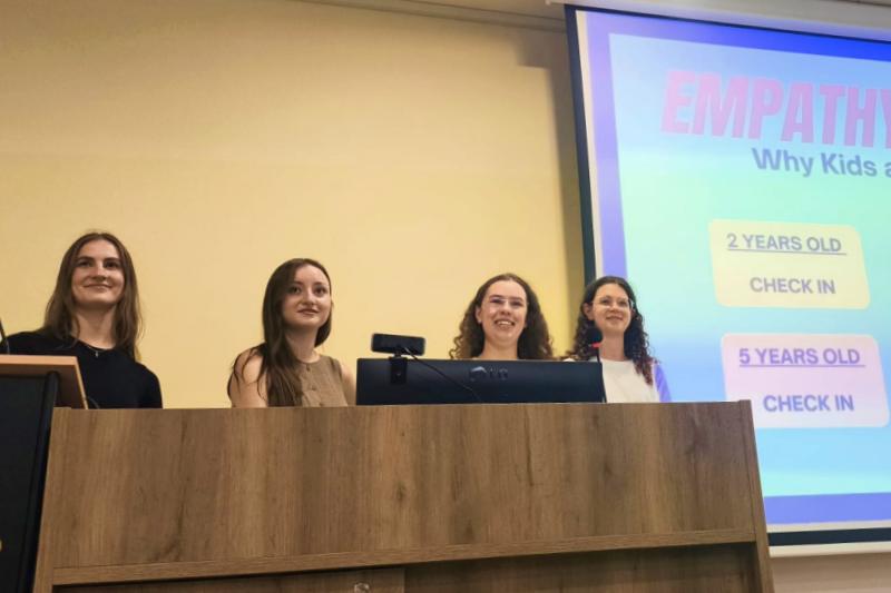 Students from USWPS conduct a workshop at the University of the Aegean