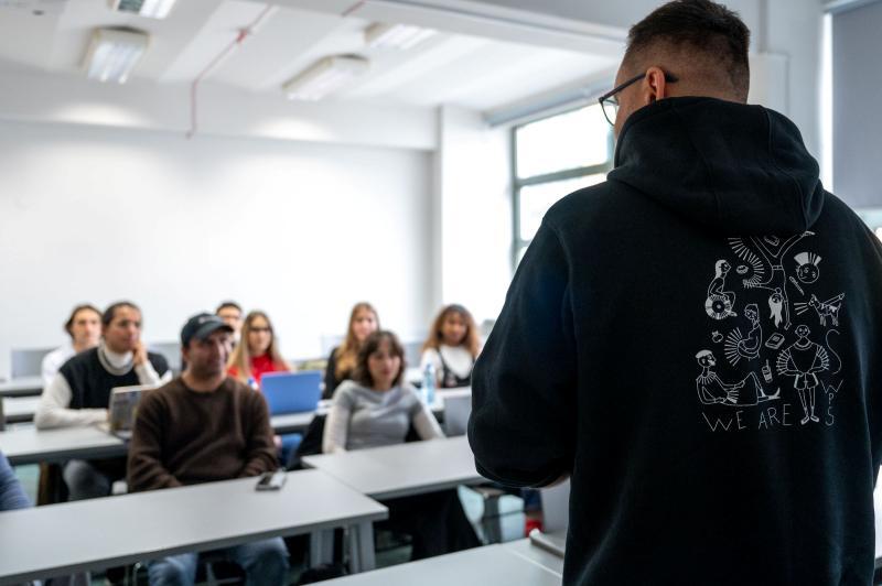 Teaching a class at the ERUA course 'The Faces of Justice" at SWPS University