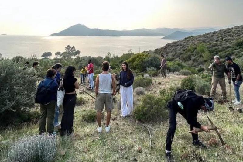 ERUA students plant trees at Lesvos, Greece