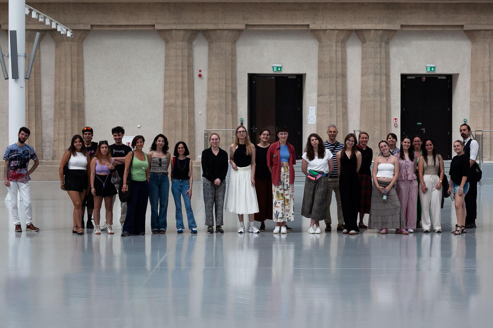 Students at the Four Chapels Museum in Wrocław, Poland