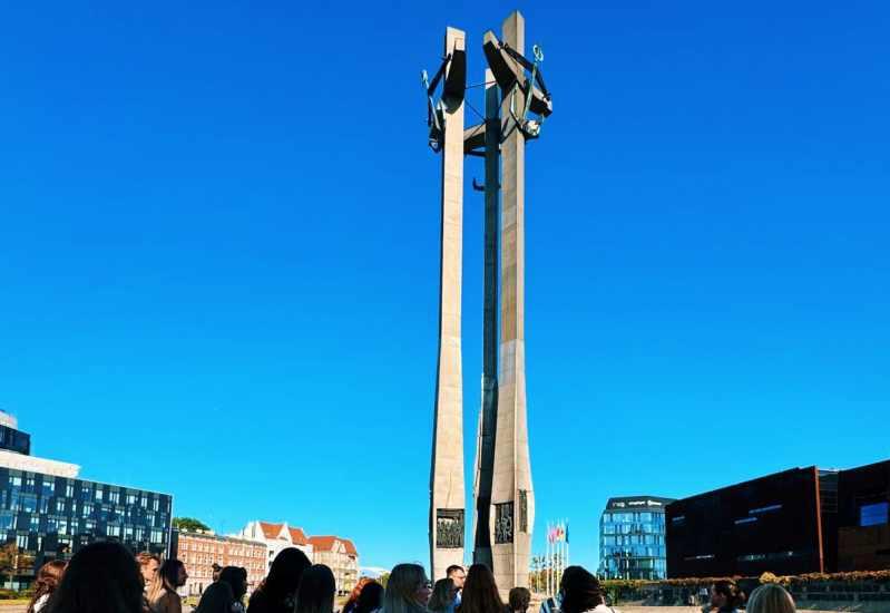 Monument to Fallen Shipyard Workers in Gdansk Poland 