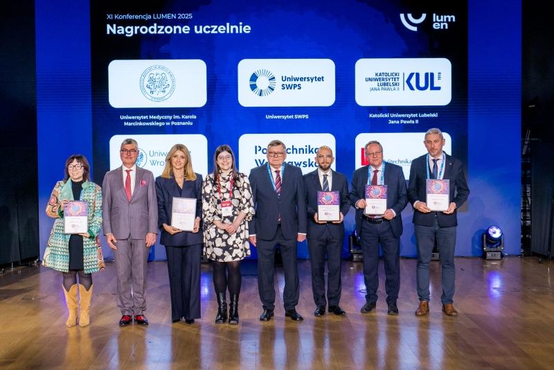Vice-Rector for Educational Affairs at SWPS University Kamila Jankowiak-Siuda among a few other recipients of THE award