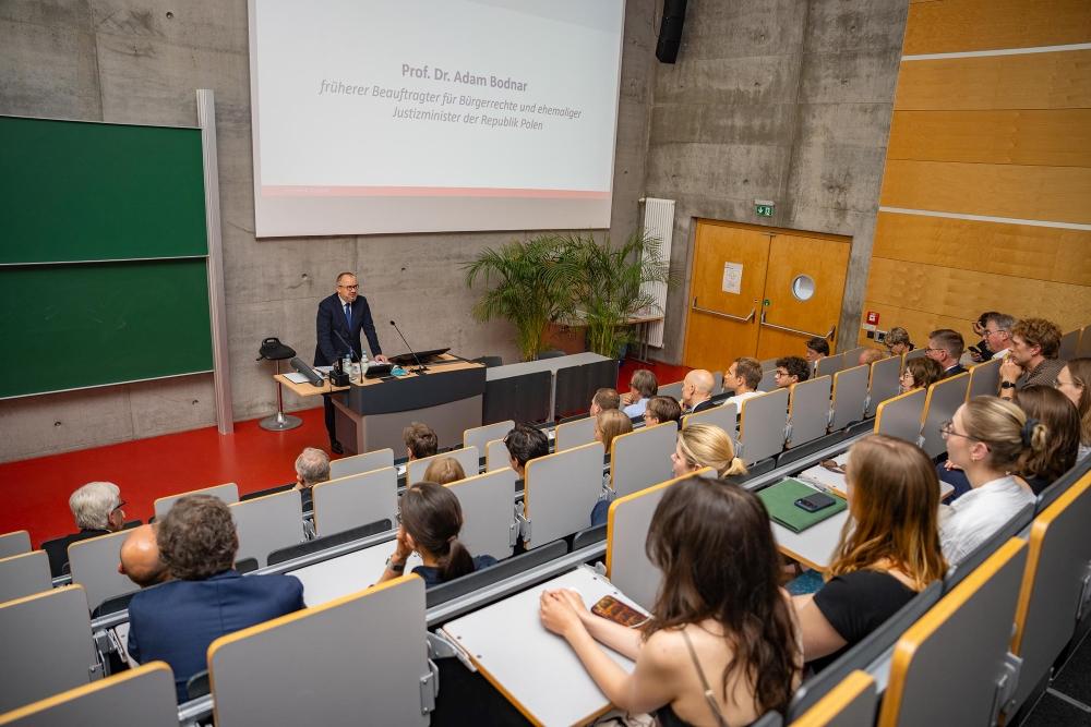 Adam Bodnar delivers a lecture