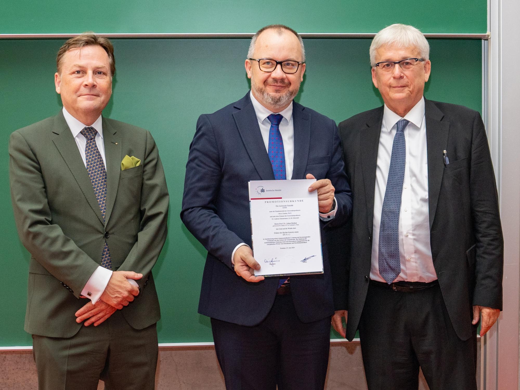 University of Potsdam confers honorary degree on Professor Adam Bodnar