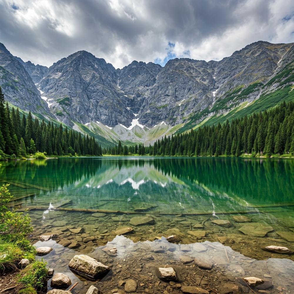 Morskie Oko Lake in Tatra Mountains, Poland